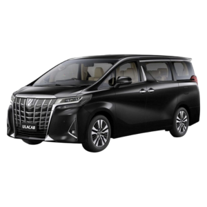 Black luxury van with sleek design and modern features