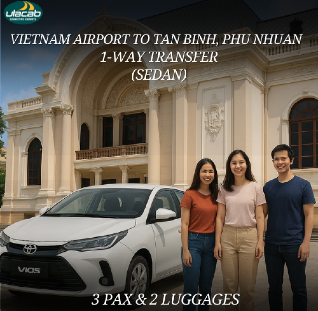 Airport Transfer to Tan Binh, Phu Nhuan SEDAN 1 way