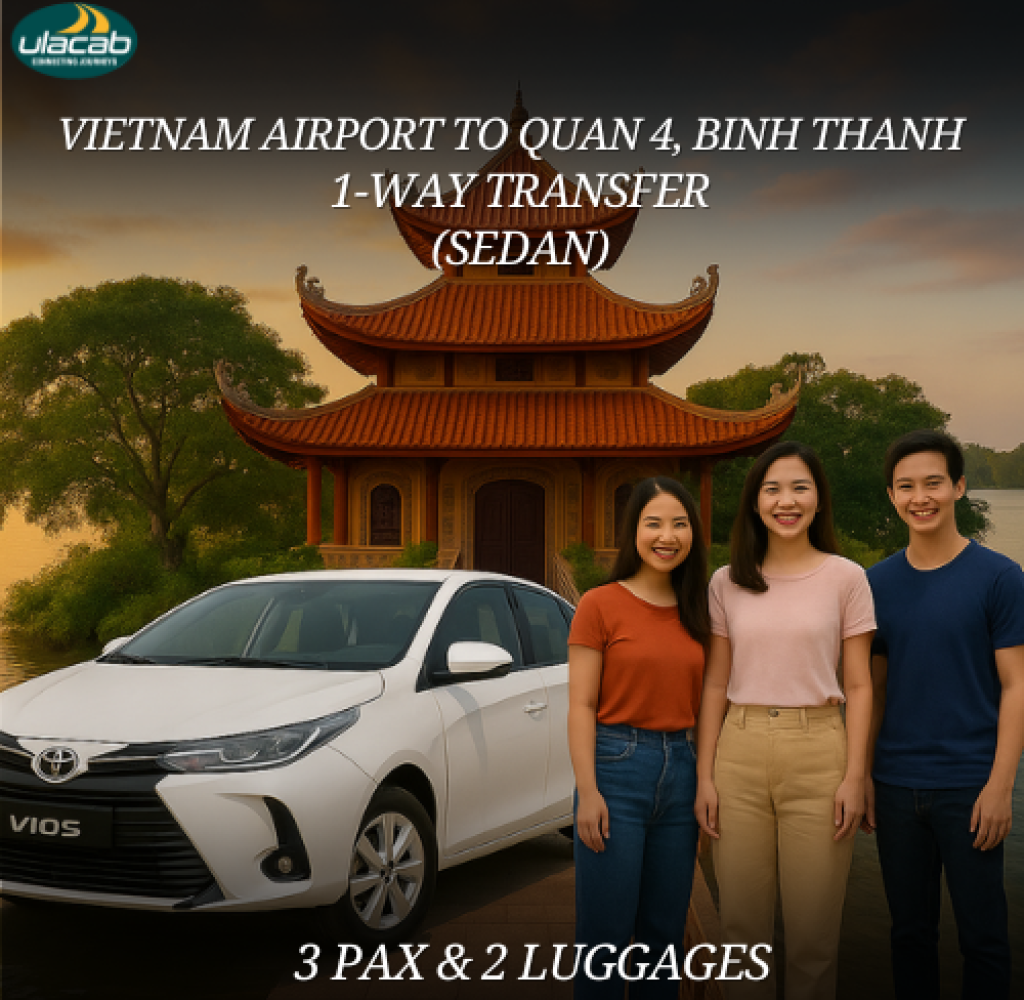 Quan 4, Binh Thanh 1 way transfer in sedan