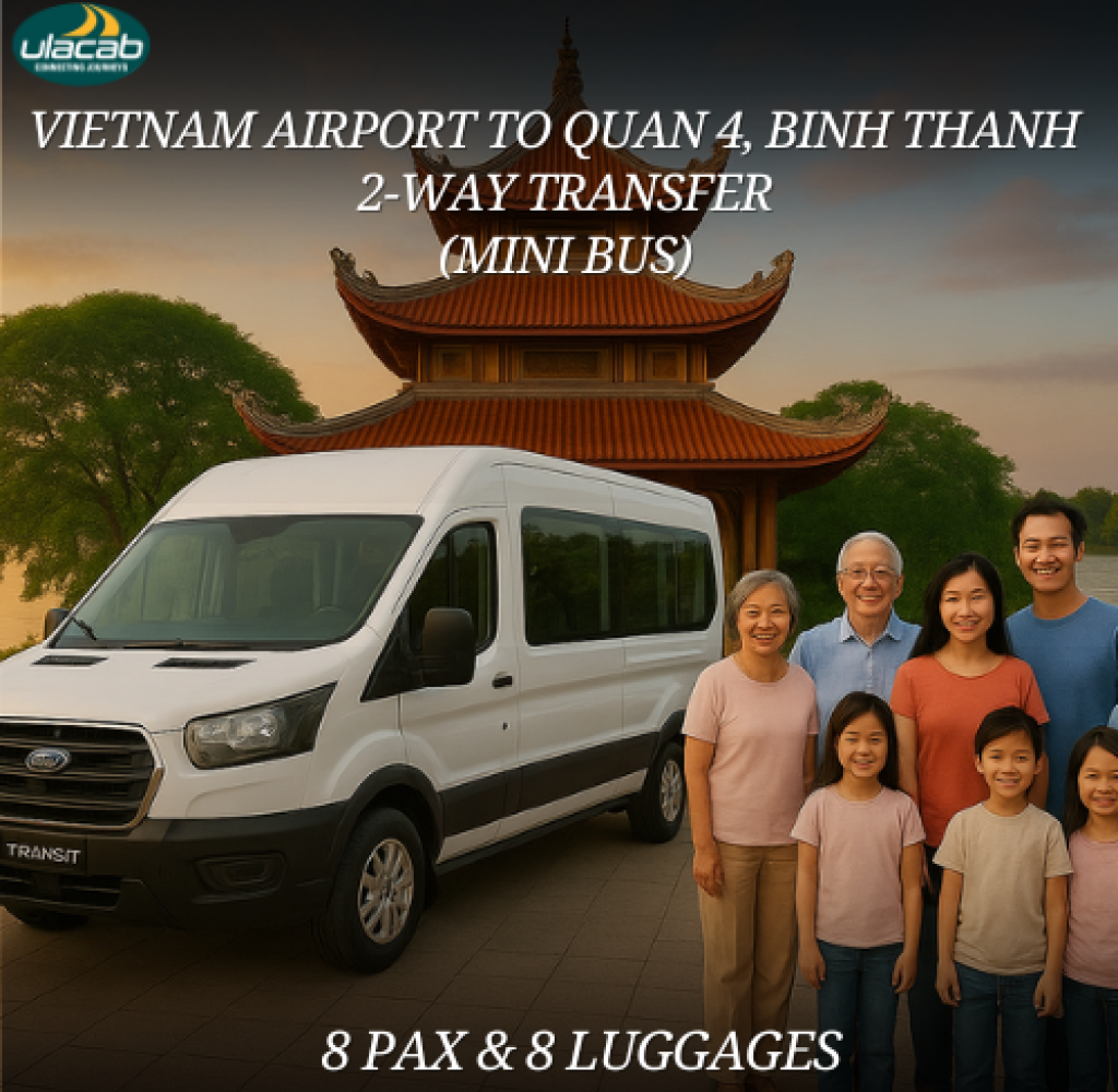 Quan 4, Binh Thanh 2 way transfer in mini bus