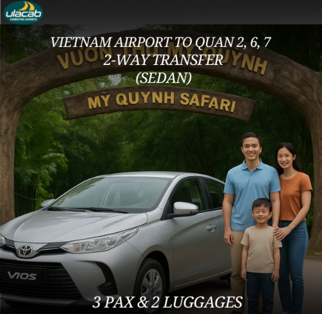 Quan 2, 6, 7 1 way transfer in Sedan
