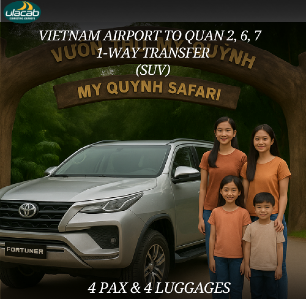 Quan 2, 6, 7 1 way transfer in people carrier