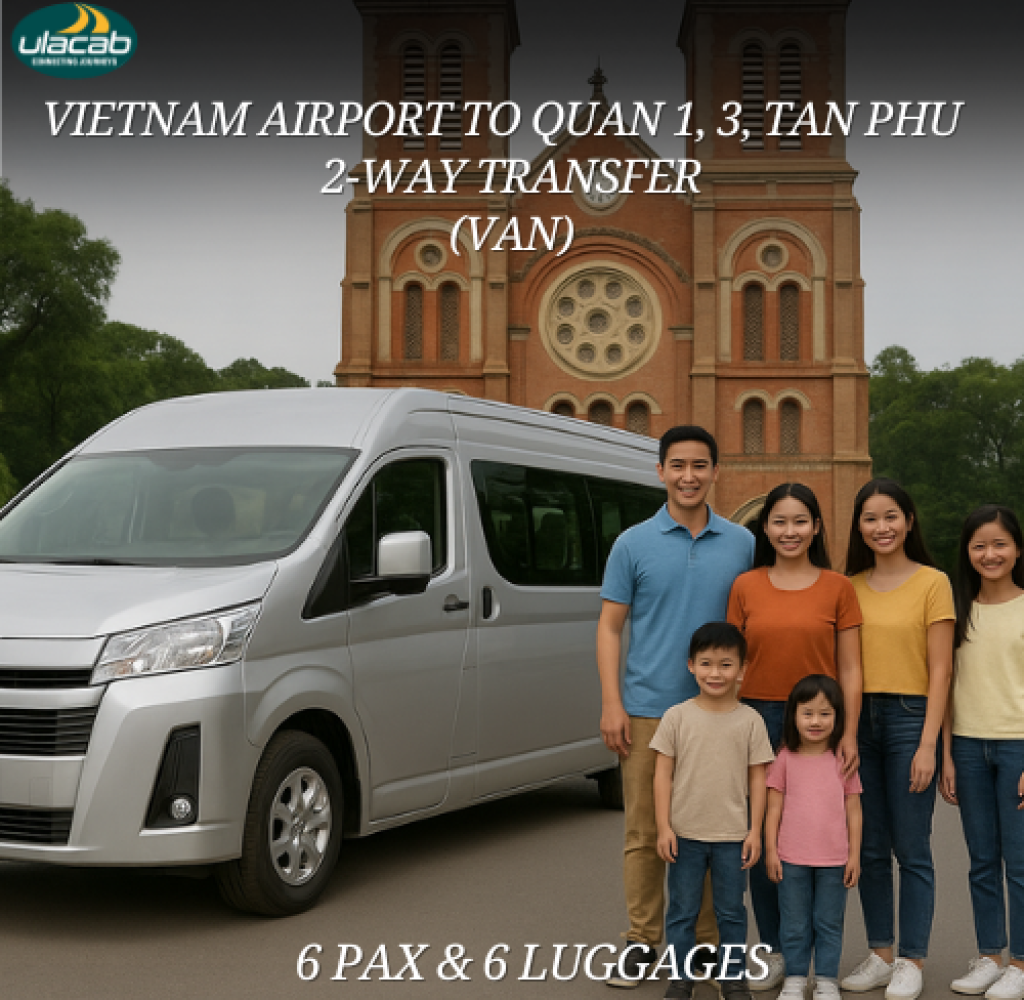 Quan 1, 3, Tan Phu 2 way transfer in Large People Carrier