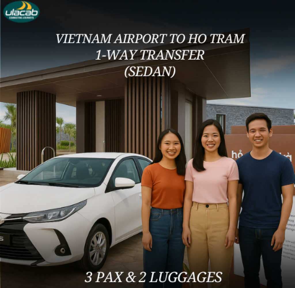 Ho Tram 1 way airport transfer in sedan