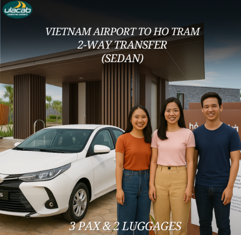 Ho Tram 2 way airport transfer in sedan