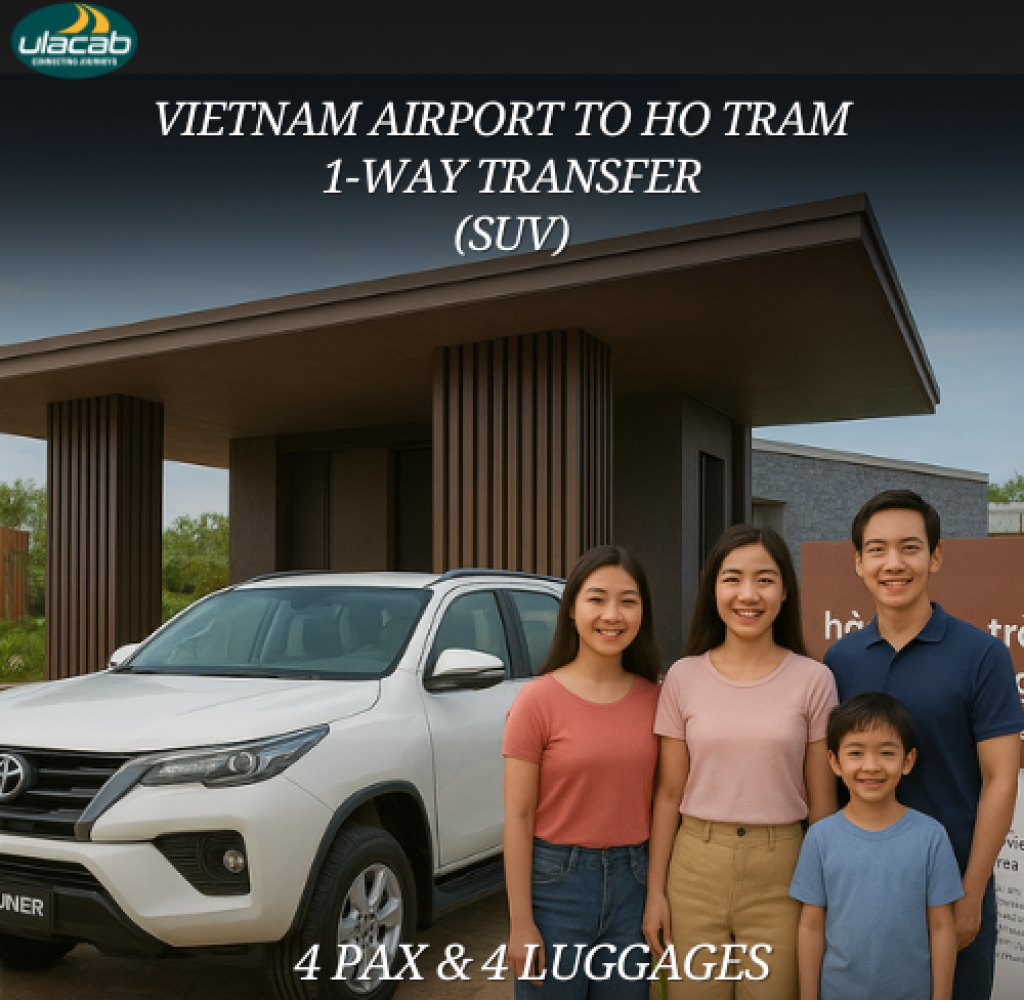 Ho Tram 1 way airport transfer in suv