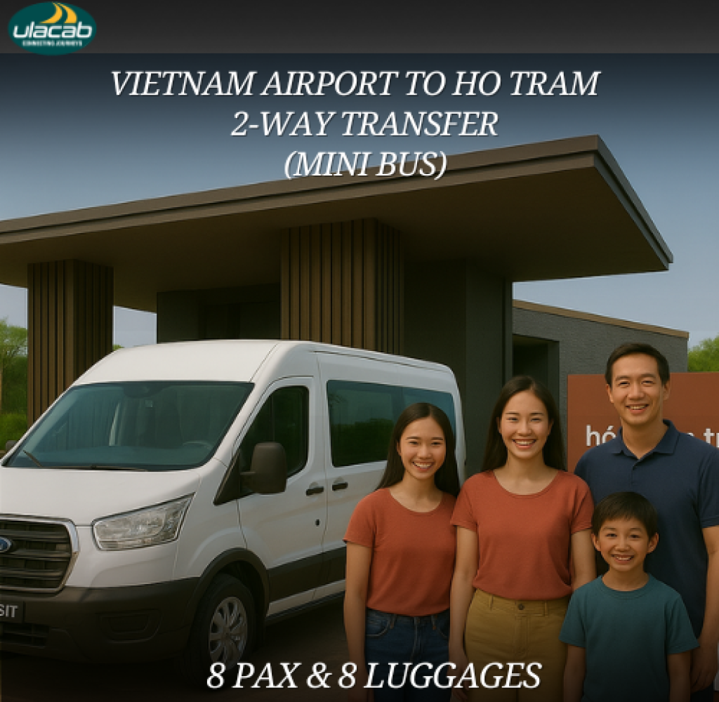 Ho Tram 2 way airport transfer in mini bus