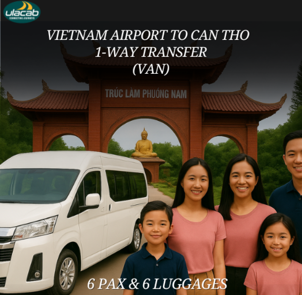 Can Tho 2 way airport transfer in van